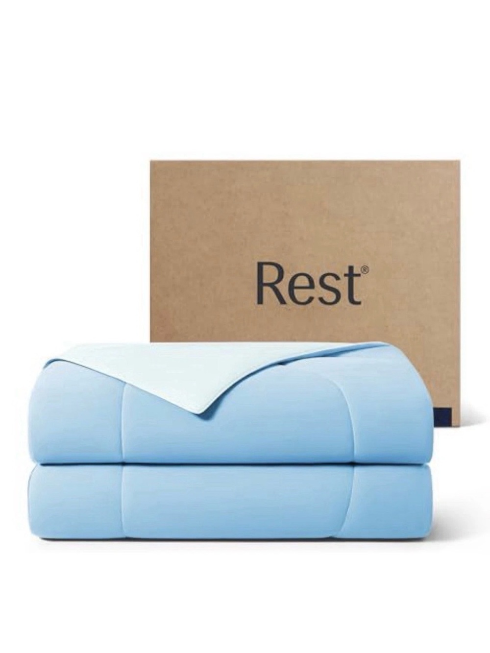 REST®Evercool®Cooling Comforter Full/Queen Blanket Hot Sleepers 90”x90”Aqua Blue